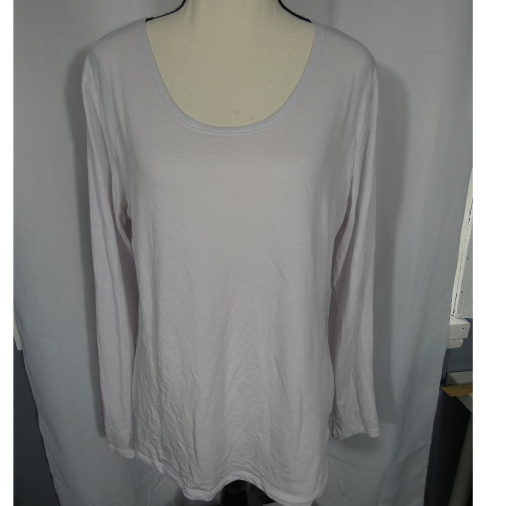 Women's 32 Degrees Heat XL White Shirt Long Sleeves Scoop Neck Base Layer